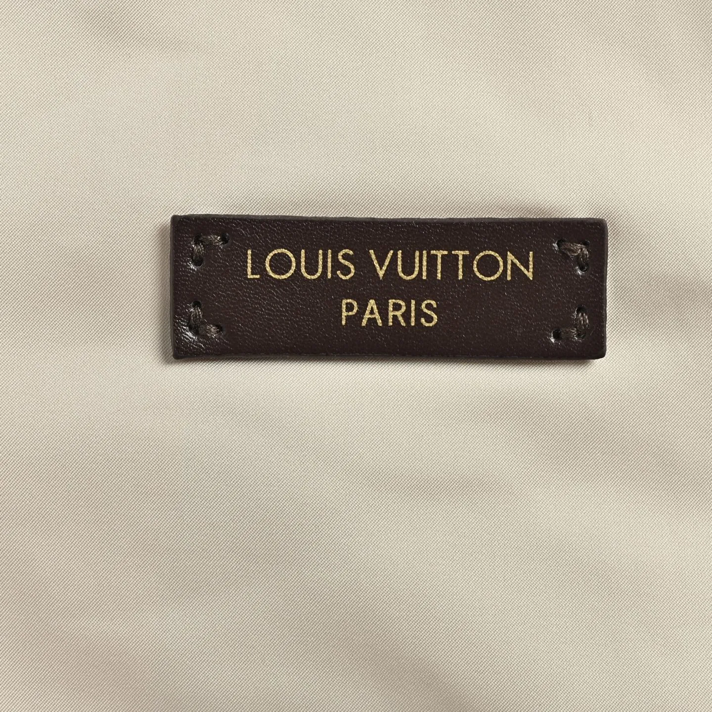 Louis Vuitton/Louis Vuitton leather logo silk satin sports coat